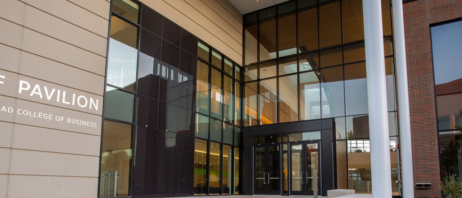 Front entrance to the Edward J. Minskoff Pavilion