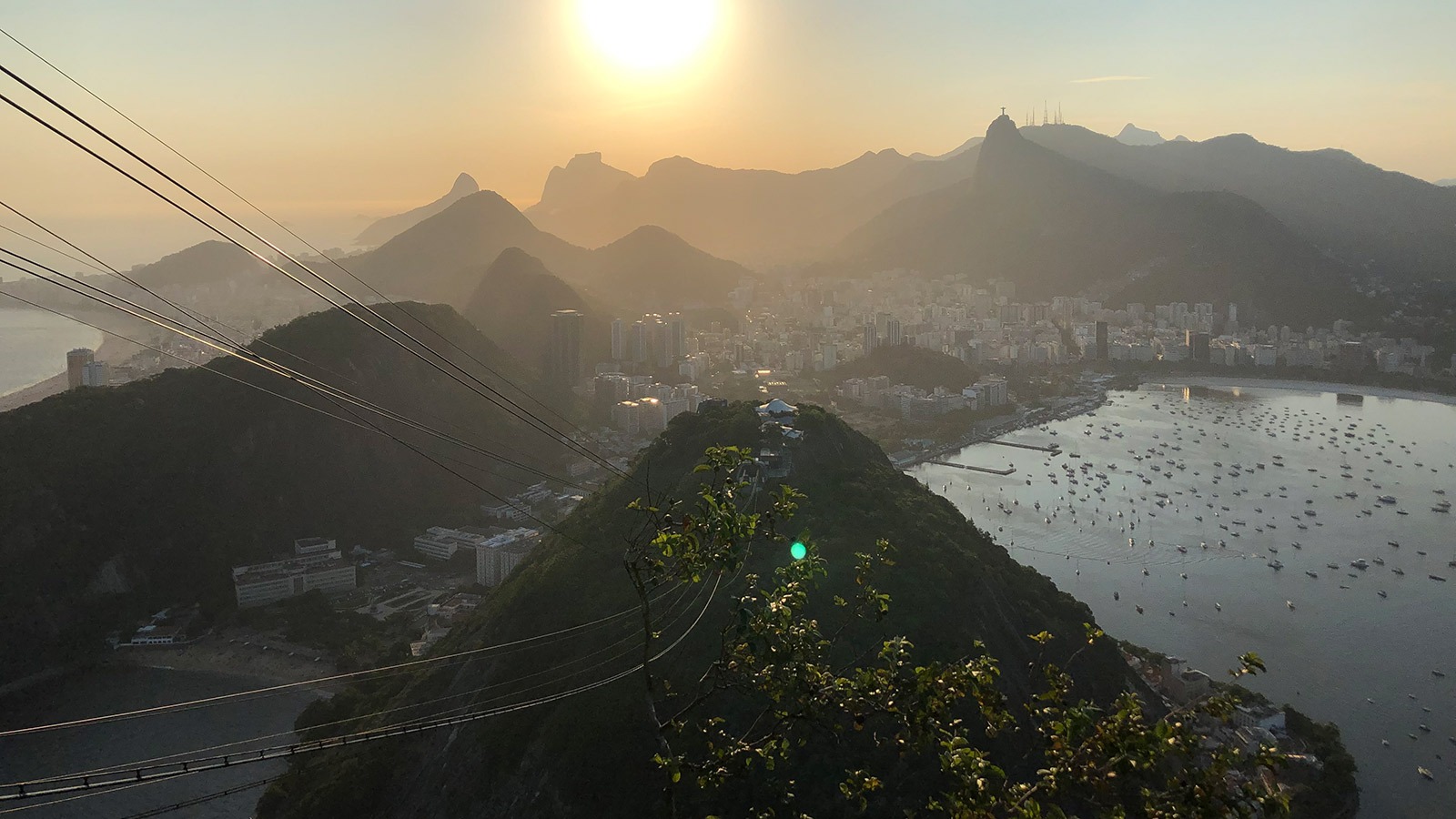 Brazil with mountains and ocean