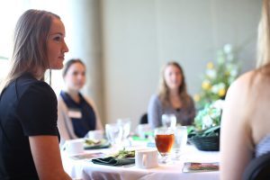 Scholarship lunch student guests.