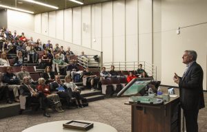 Kevin Clark at the 2015 Warrington Lecture.