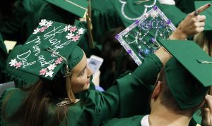 Student with decorated cap
