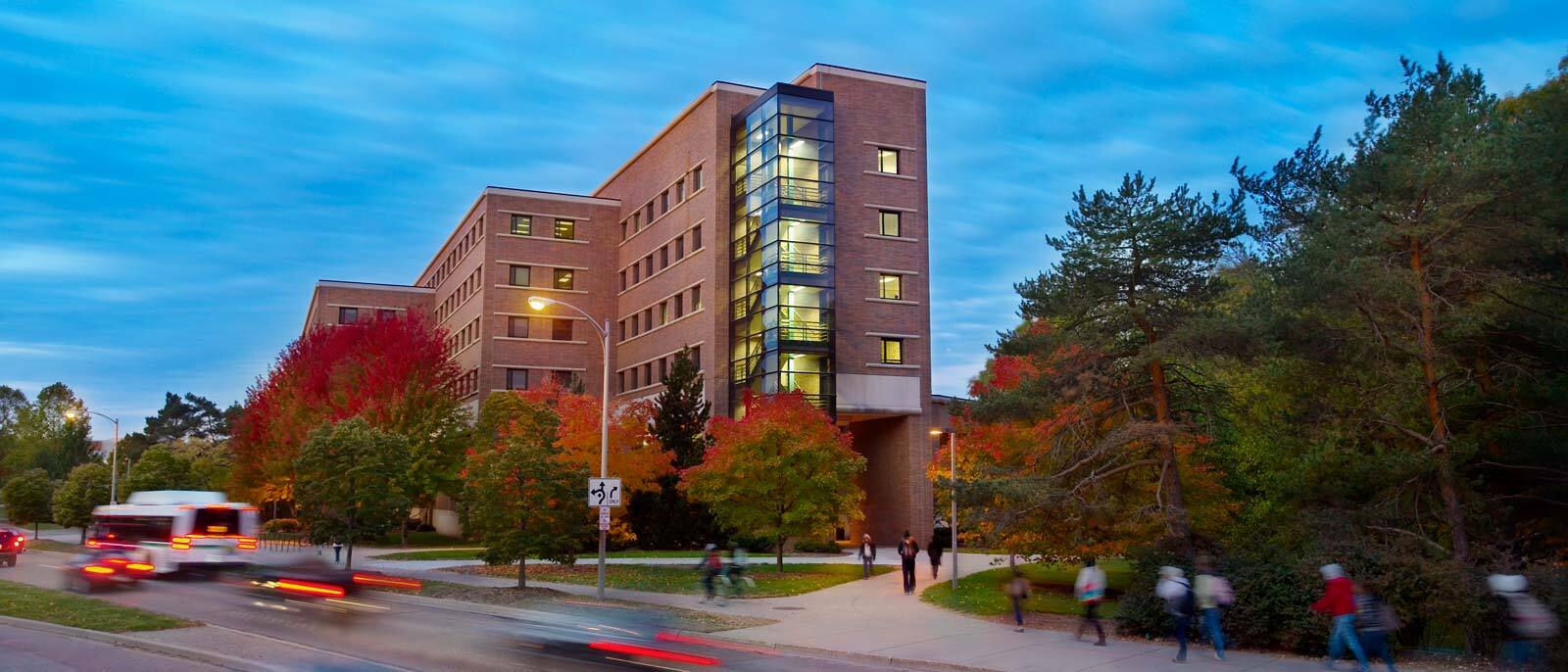 BCC as seen from Bogue street at night.