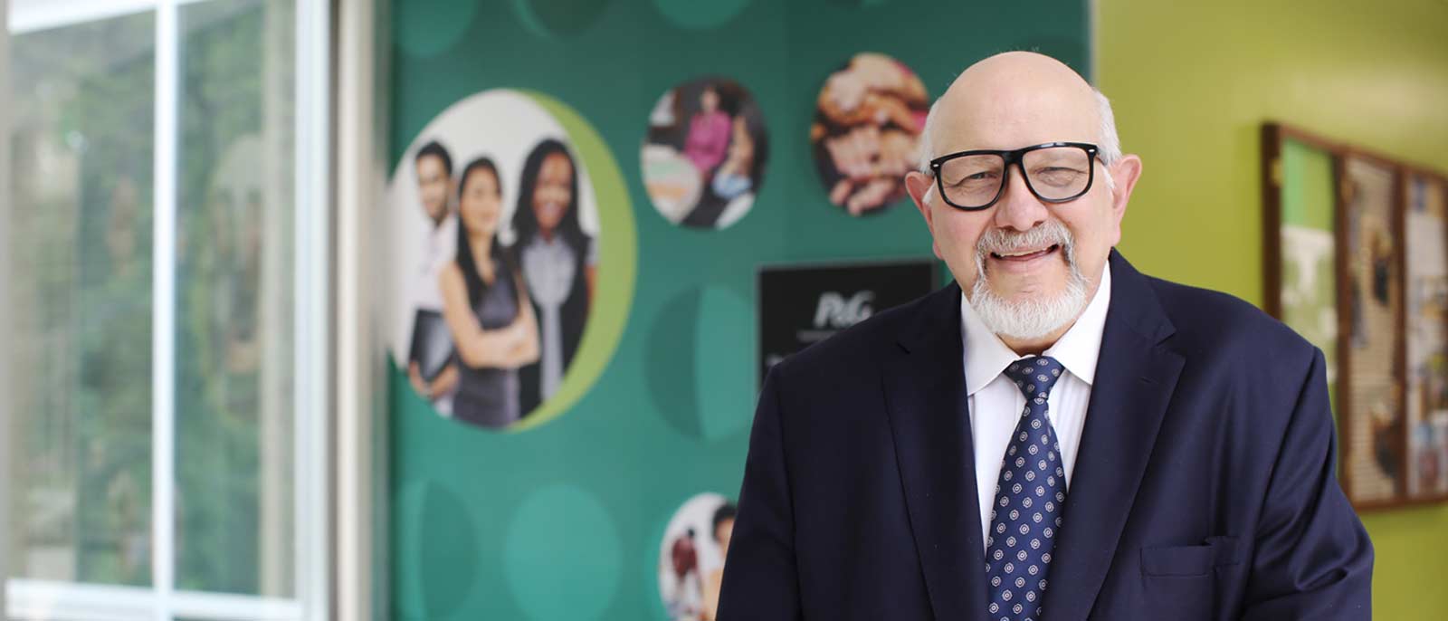 MSU Marketing professor Roger Calantone poses for a portrait inside the b-school at Michigan State.