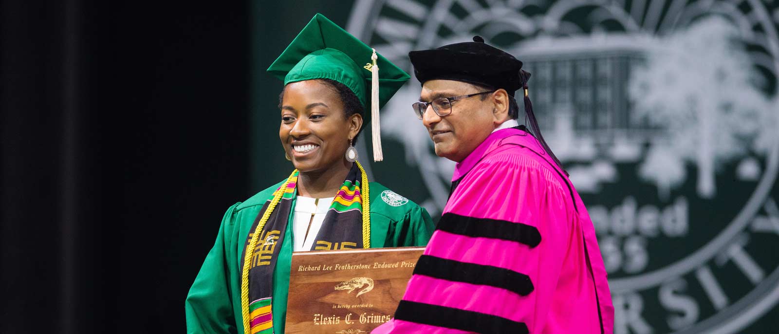 RBC graduate Elexis Grimes poses at MSU commencement.