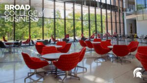 Cafe inside the Minskoff Pavilion Broad Zoom background