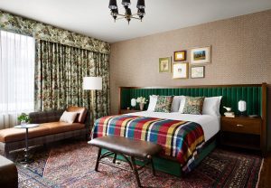 Bedroom in the Bonnie Knutson Graduate suite