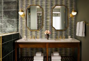 Suite style bathroom in the Bonnie Knutson Graduate living area