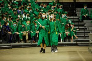 The class of 2021 consisted of 120 advanced-degree graduates and 190 undergraduates from the Broad College. 