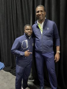 Darryl Ervin and USGA president Fred Perpall