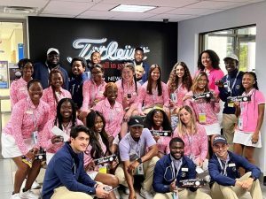 Lee Elder interns at the Titleist plant.