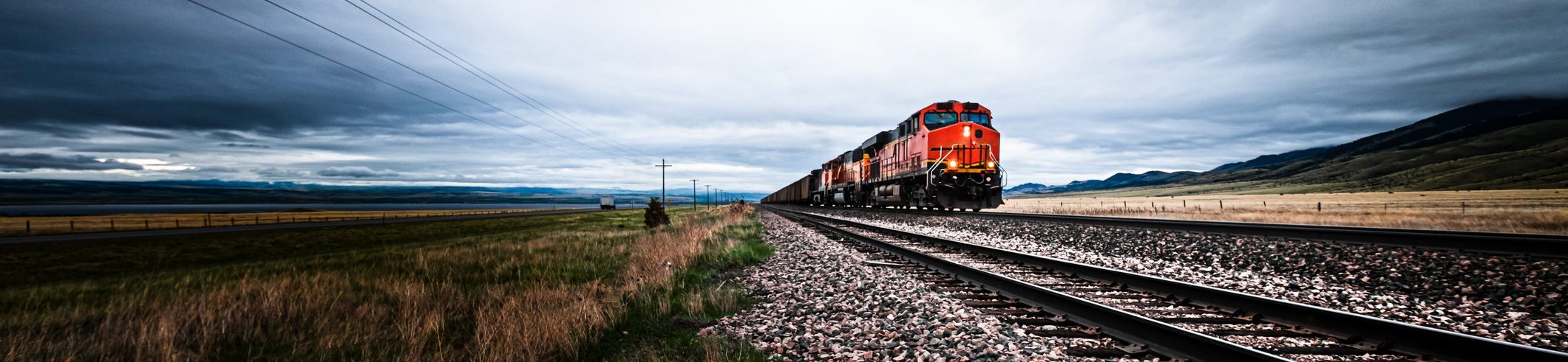 Freight train in Montana.