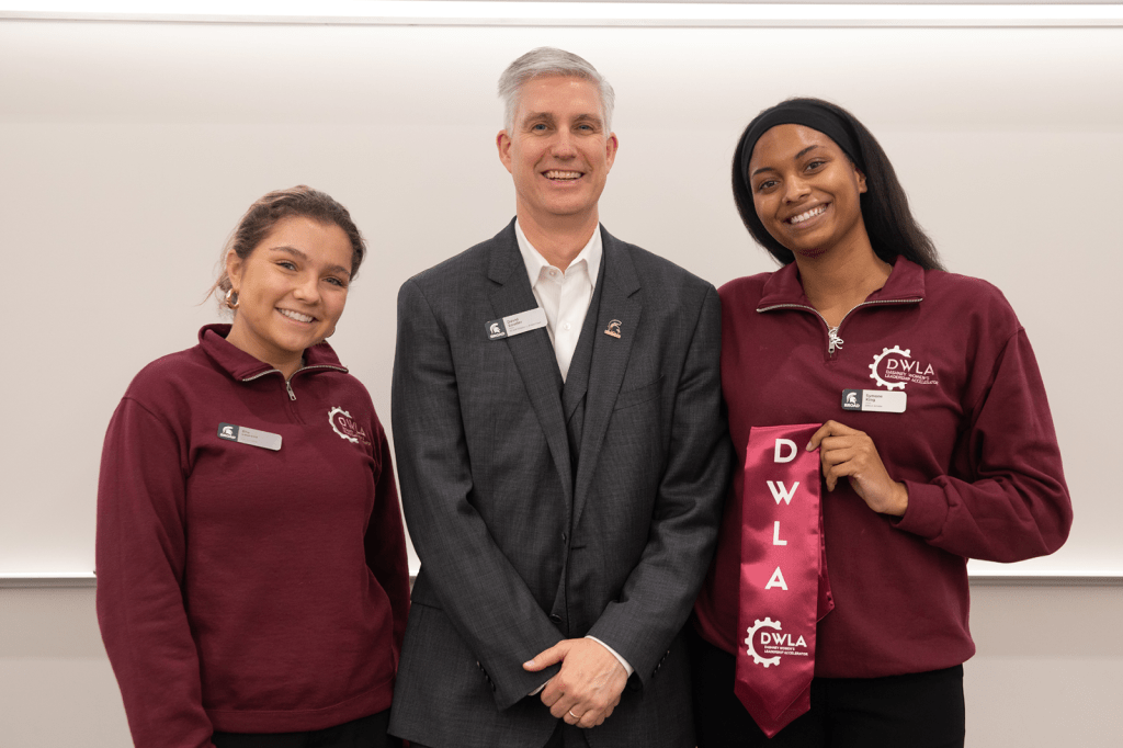 Dean David Souder with DWLA scholars
