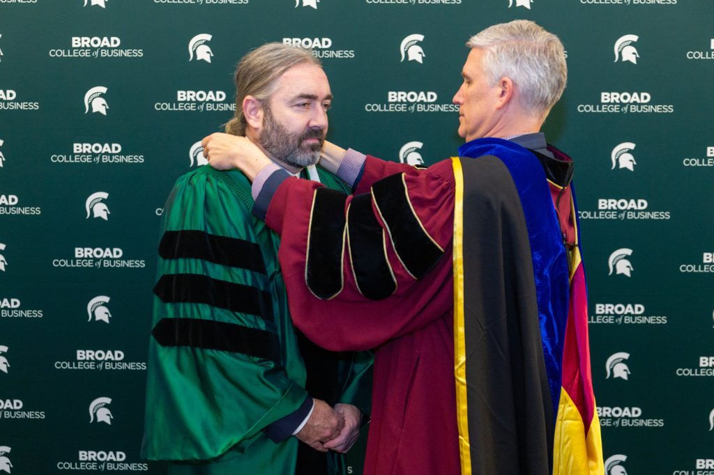 David Souder presenting award to Ryan Israelsen