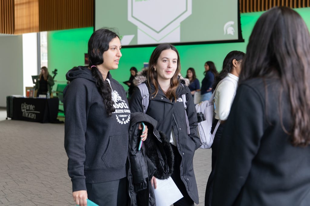 Students at career fair