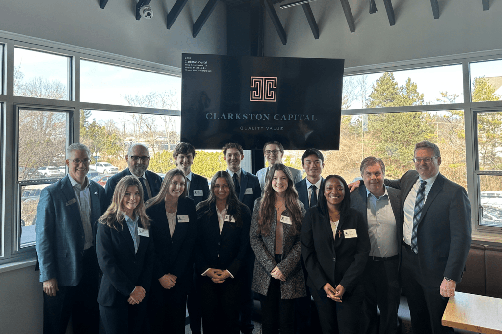 MSU scholars pose with Clarkston Capital representatives