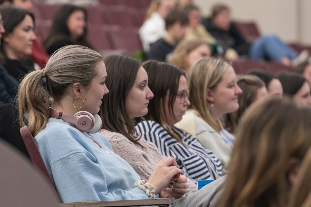 Student sitting in lecture hall