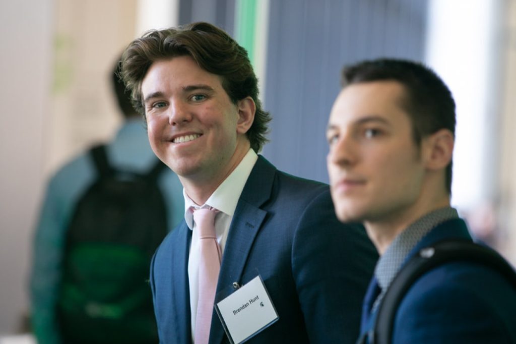 Smiling students at event