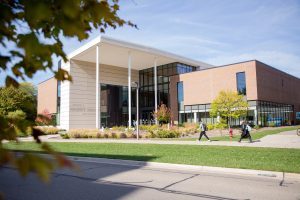 Exterior shot of the Minskoff Pavilion