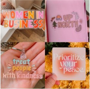 A variety of stickers