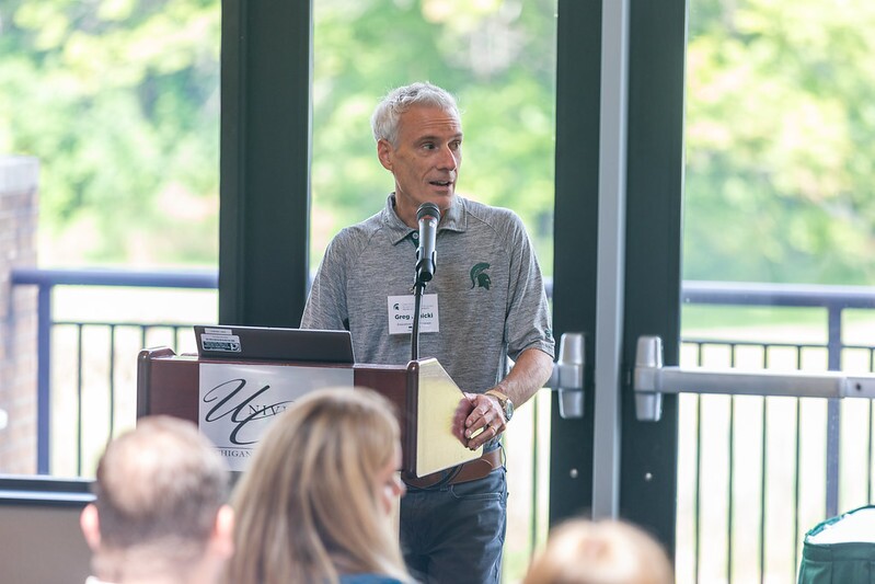 Greg teaching a class.