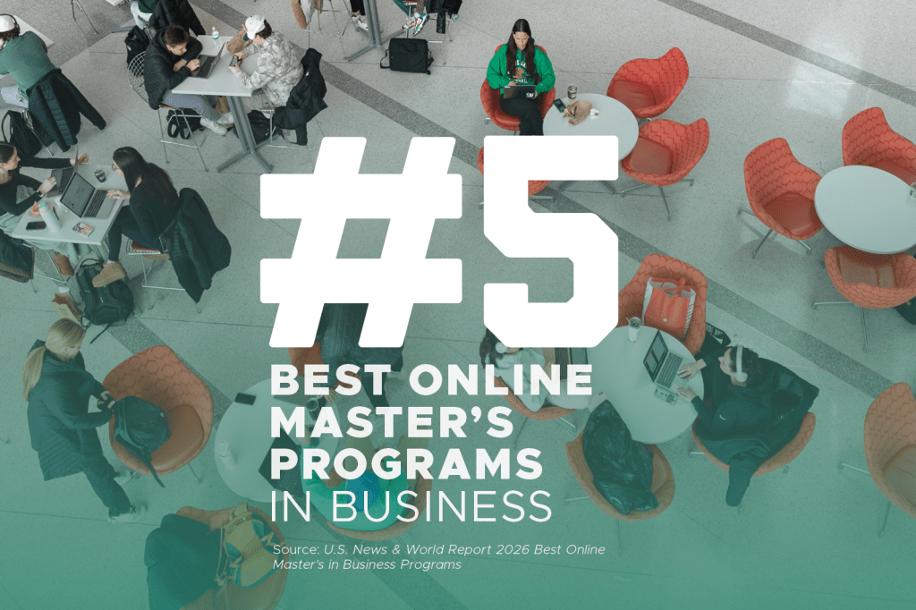 #5 best online master's programs in business according to U.S. News & World Report