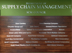 Department of Supply Chain Management Supply Chain Council
