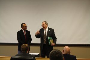 Ditmeyer with Dean Sanjay Gupta