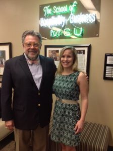 Dr. Ron Cichy and senior Caitlyn Kuskowski at the annual Pure Michigan Governor’s Conference.