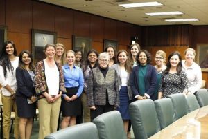 Broad women and President Simon