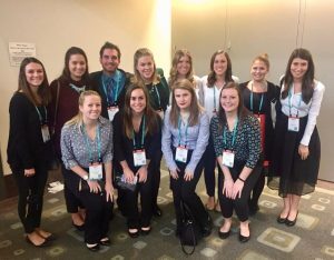 Pictured are:  Back row, left-right: Elizabeth Zimmerman, Ashley Kingsbury, Michael Gonino, Abby Schultz, Andrea Ball, Maggie Smyth, Rachel Szopko, Samie Weiner; Front row, left-right: Emily Bonello, Lauren Millard, Anne Swartz, Jillissa Taylor