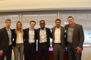 Shane Goldberg, Greer Clausen, Mike Shepard, Leondre Quallo, and Amar Amin, and coach Paul Jacques