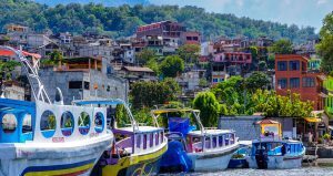 Boats on Lake Atitlan, Guatemala