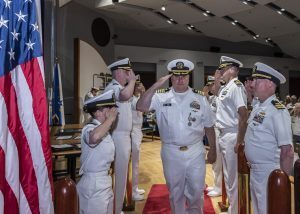 U.S. Navy Capt. Justin Debord (MBA '05), who retired from military service this year after 25 years in the Navy. Photo courtesy Justin Debord