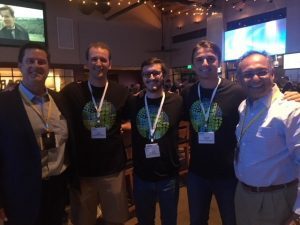 Sanjay Gupta (far right), dean of the Eli Broad College of Business, meets with Broad Spartans interning this summer at Deloitte. Gupta was at Deloitte's Dallas, Tex. offices for the Deloitte Deans Summit on July 17-18