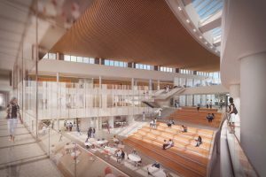 Rendering of Business Pavilion Atrium