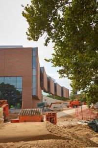 The Business Pavilion construction site. Photo courtesy MSU University Advancement