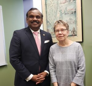 Rajan Natarajan, left, and Lucy Maillette. Photo by Omar Sofradzija