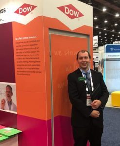 Josh Rohde at Dow booth
