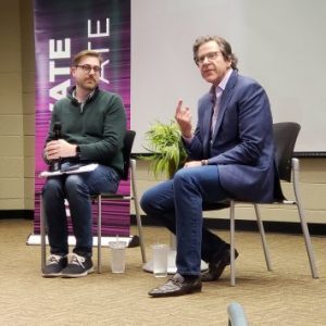 Dave Zilko (right) at Innovate State. Photo by Omar Sofradzija.