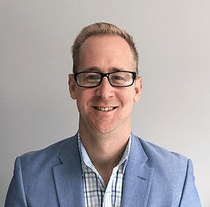 Professional headshot of Derek Sanborn (B.A. Finance ’08), CEO of PatientStudio