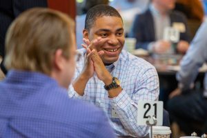Broad alumnus Leyland Lindie at an Executive MBA event.